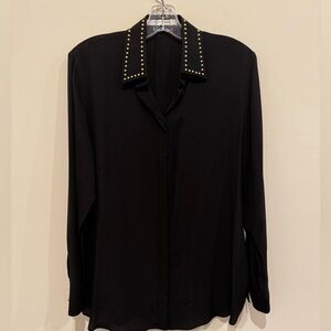 Givenchy Button Up Blouse with Gold accent